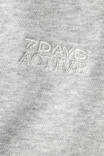 7 Days Active, Organic Fitted Sweatpants, Heather Grey